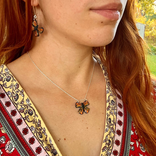 Monarch Butterfly Earrings (OOAK)