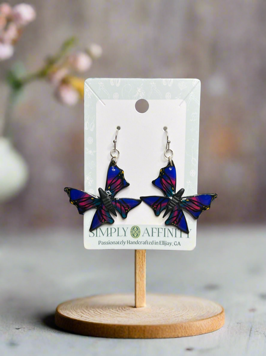 Noir Butterfly Earrings