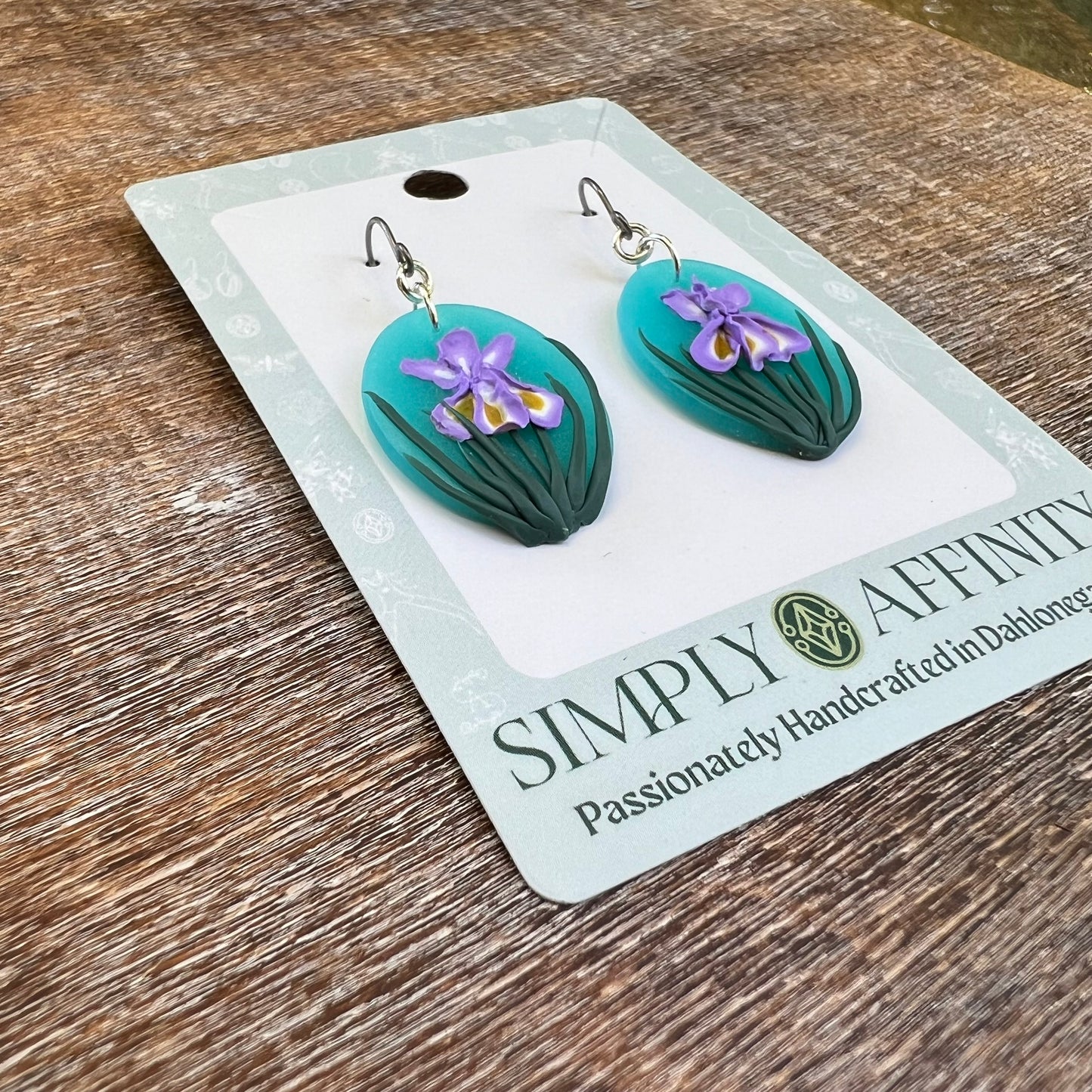 Oval Iris Earrings