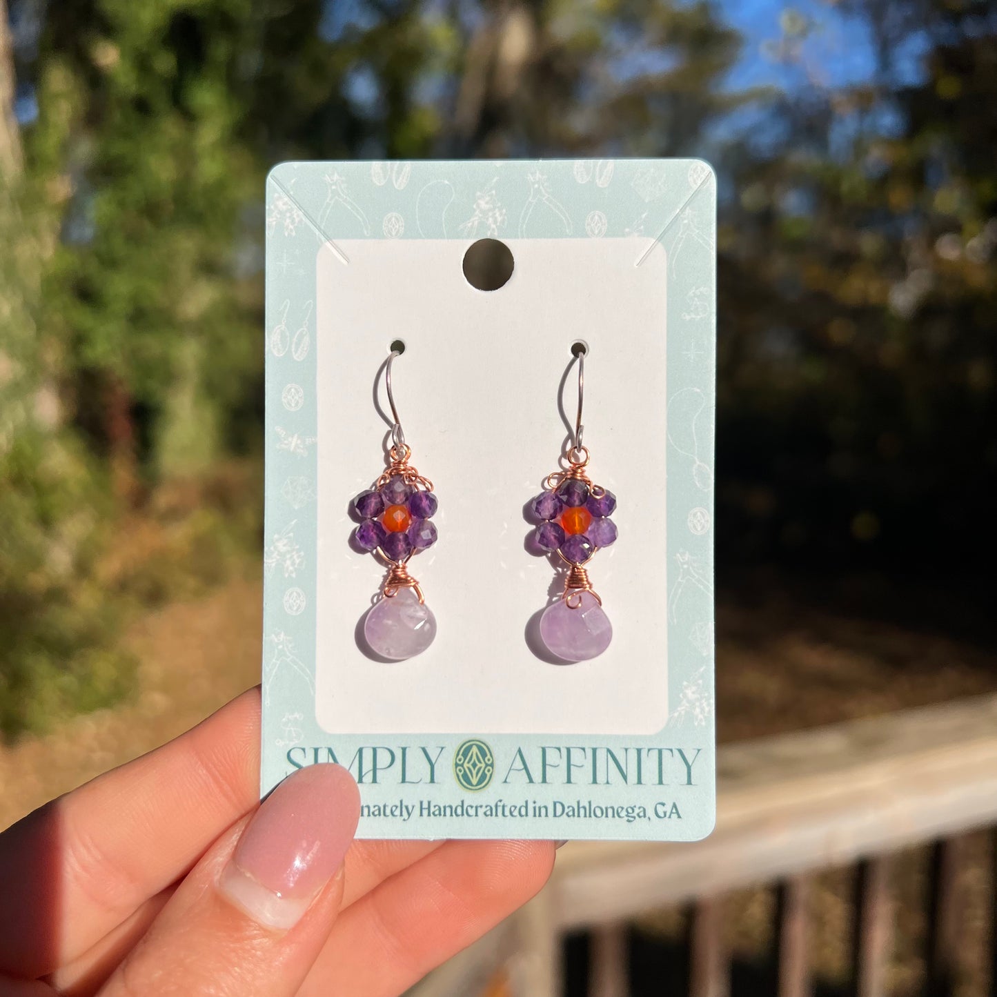 Floral Gemstone Earrings