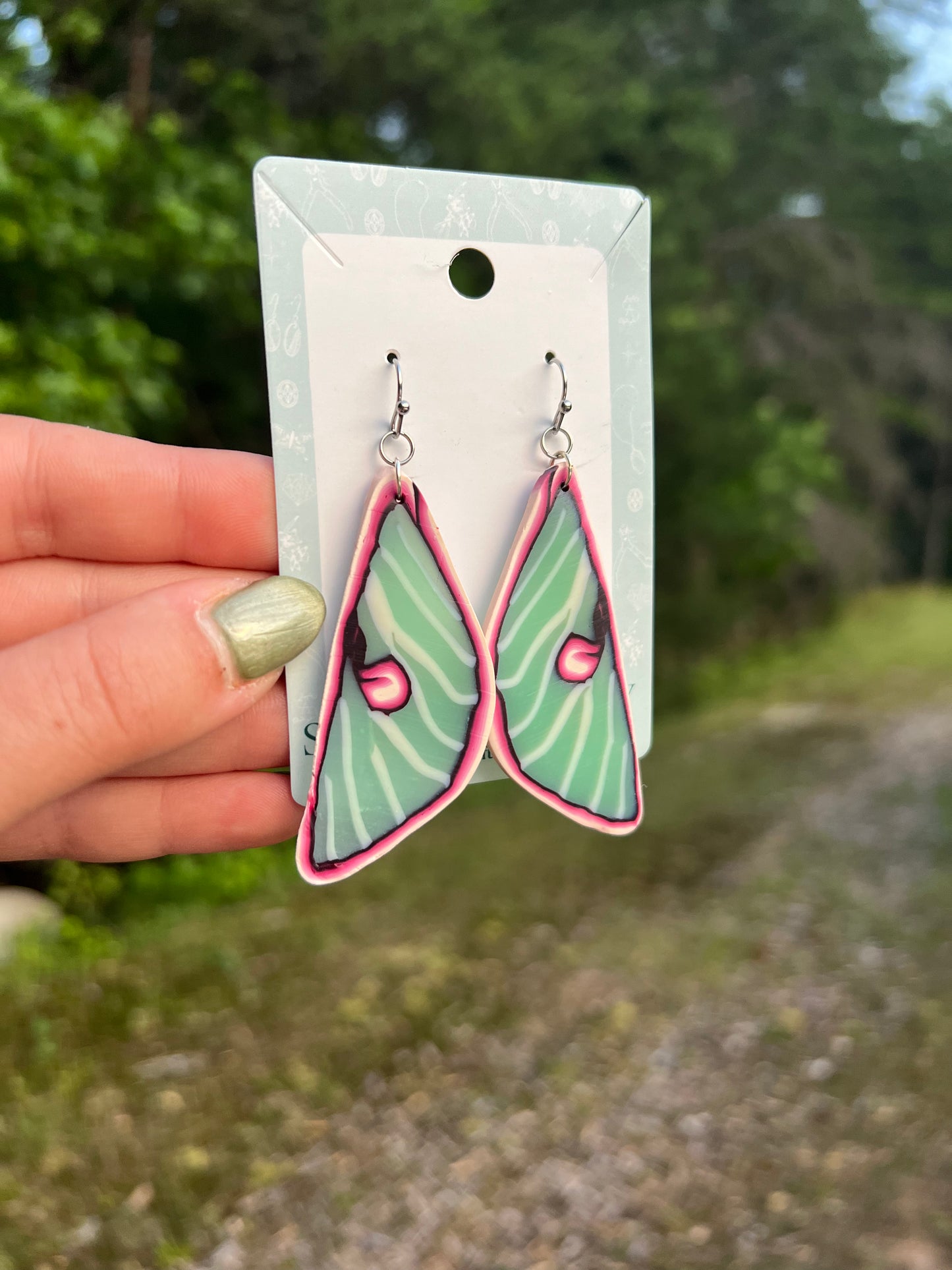 Luna Moth Wing Earrings