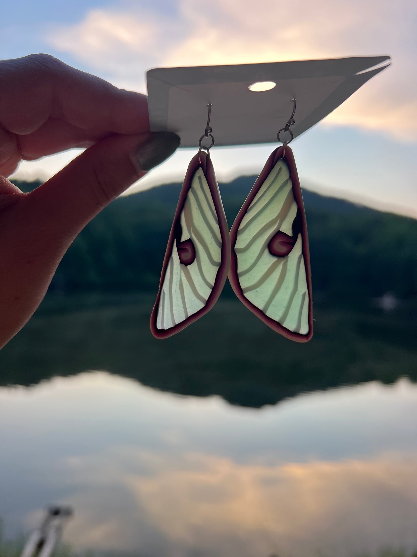 Luna Moth Wing Earrings