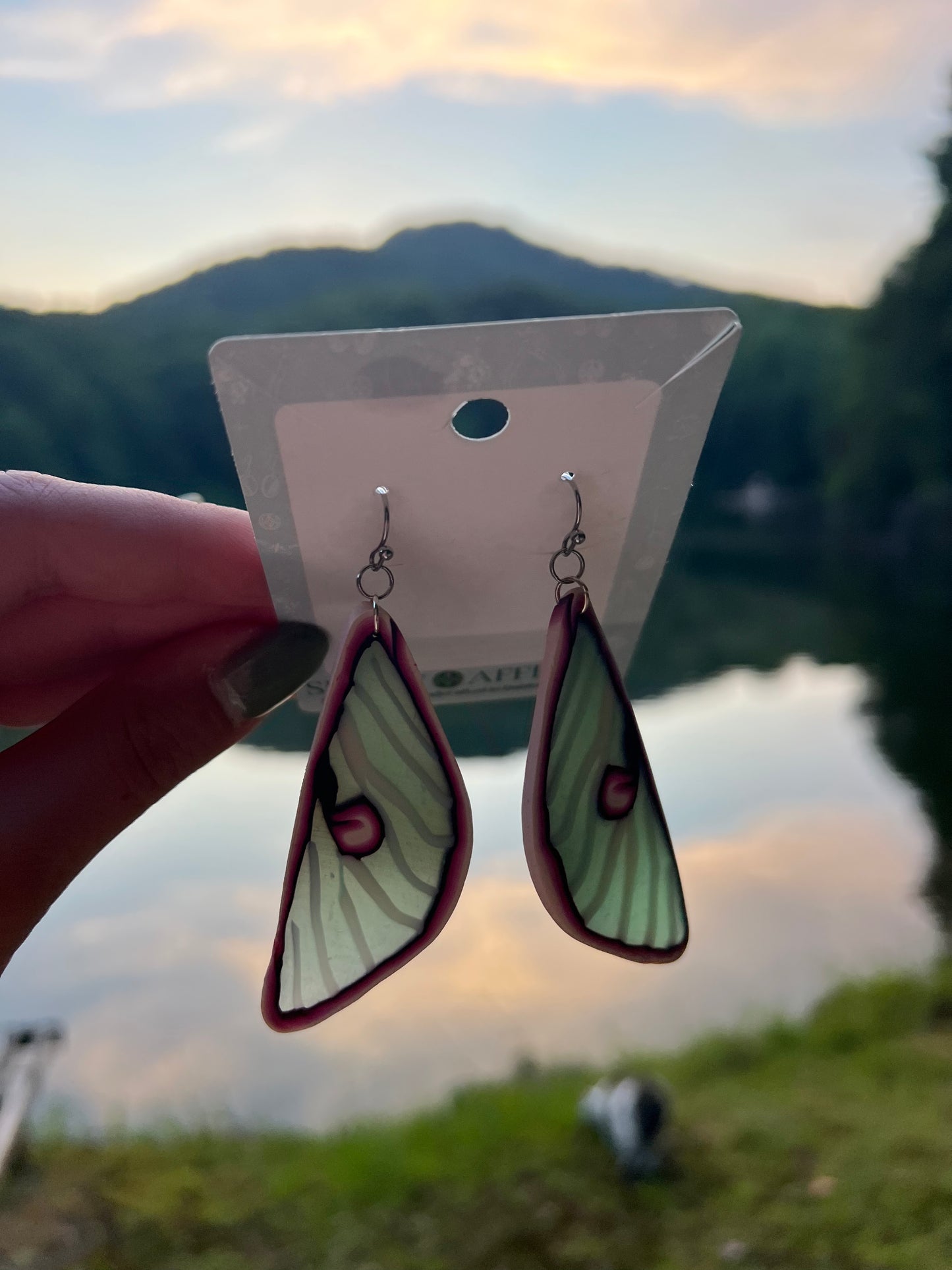 Luna Moth Wing Earrings