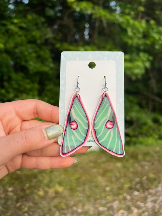 Luna Moth Wing Earrings