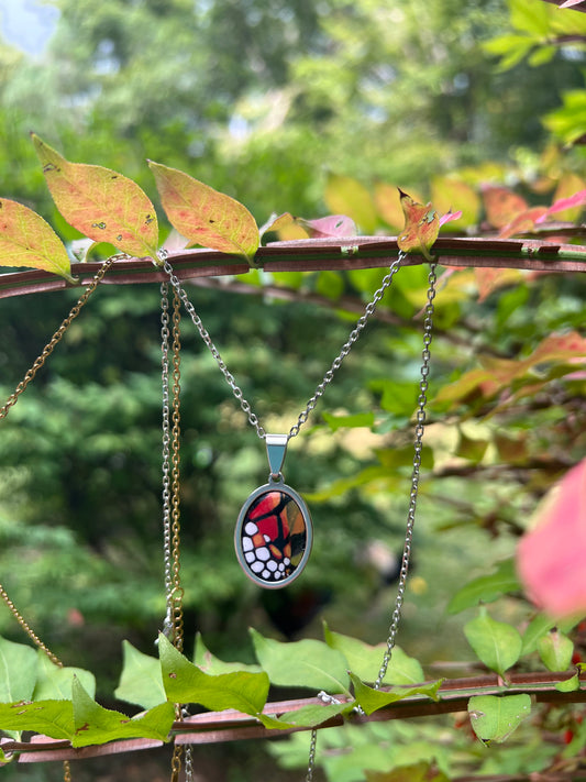 Monarch Butterfly Wing Necklace
