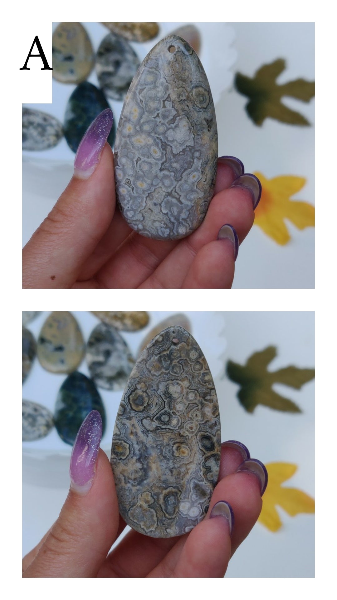 Ocean Jasper Cabochon (Top Drilled) - choose your favorite!