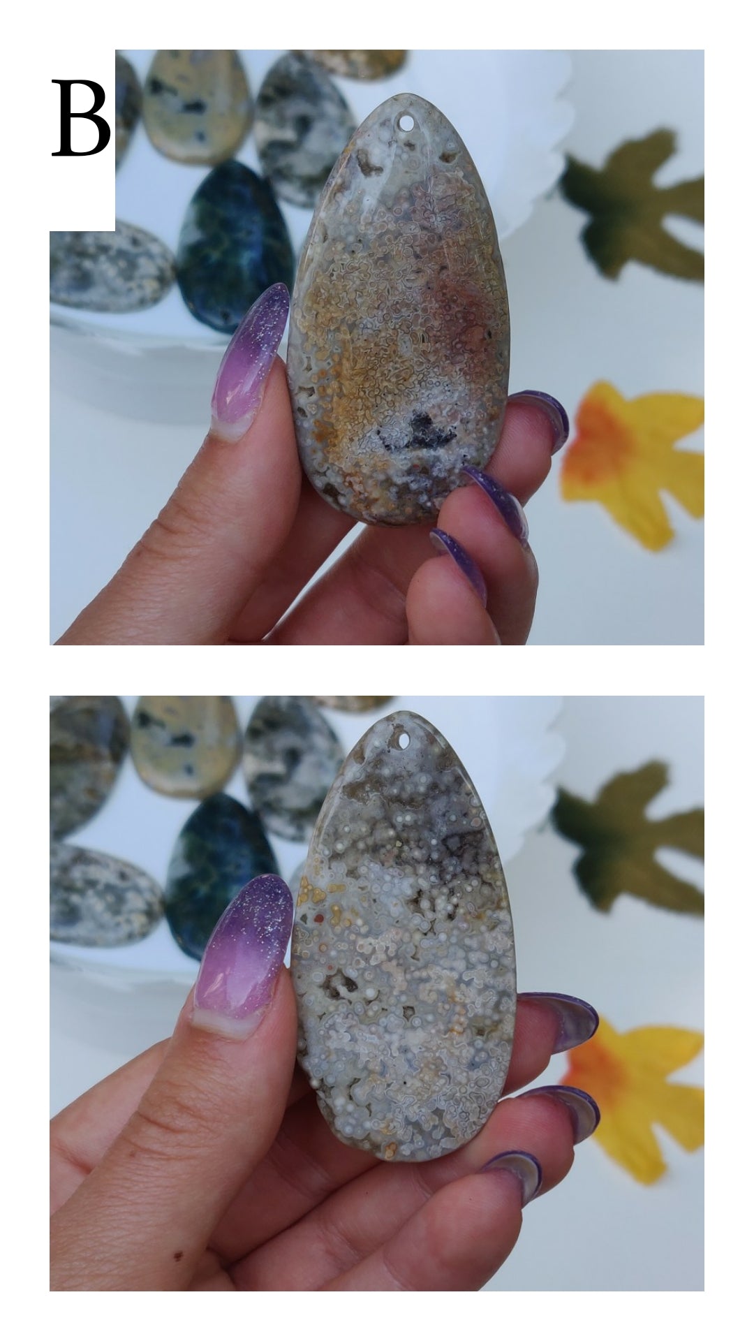 Ocean Jasper Cabochon (Top Drilled) - choose your favorite!