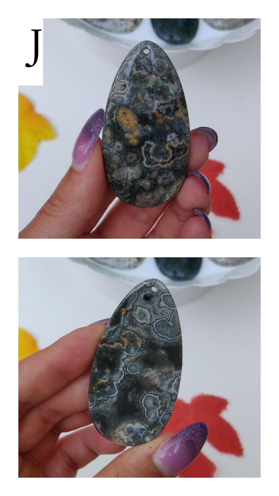 Ocean Jasper Cabochon (Top Drilled) - choose your favorite!