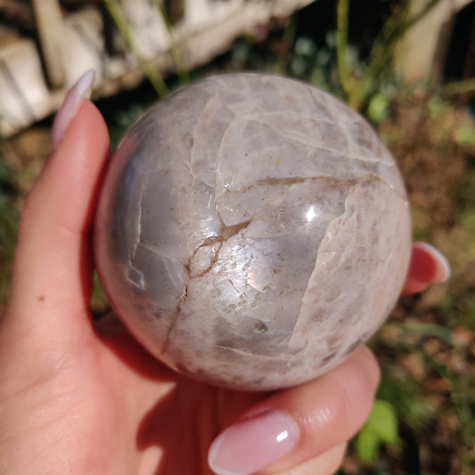 Peach Moonstone Sphere (#1S) - Simply Affinity