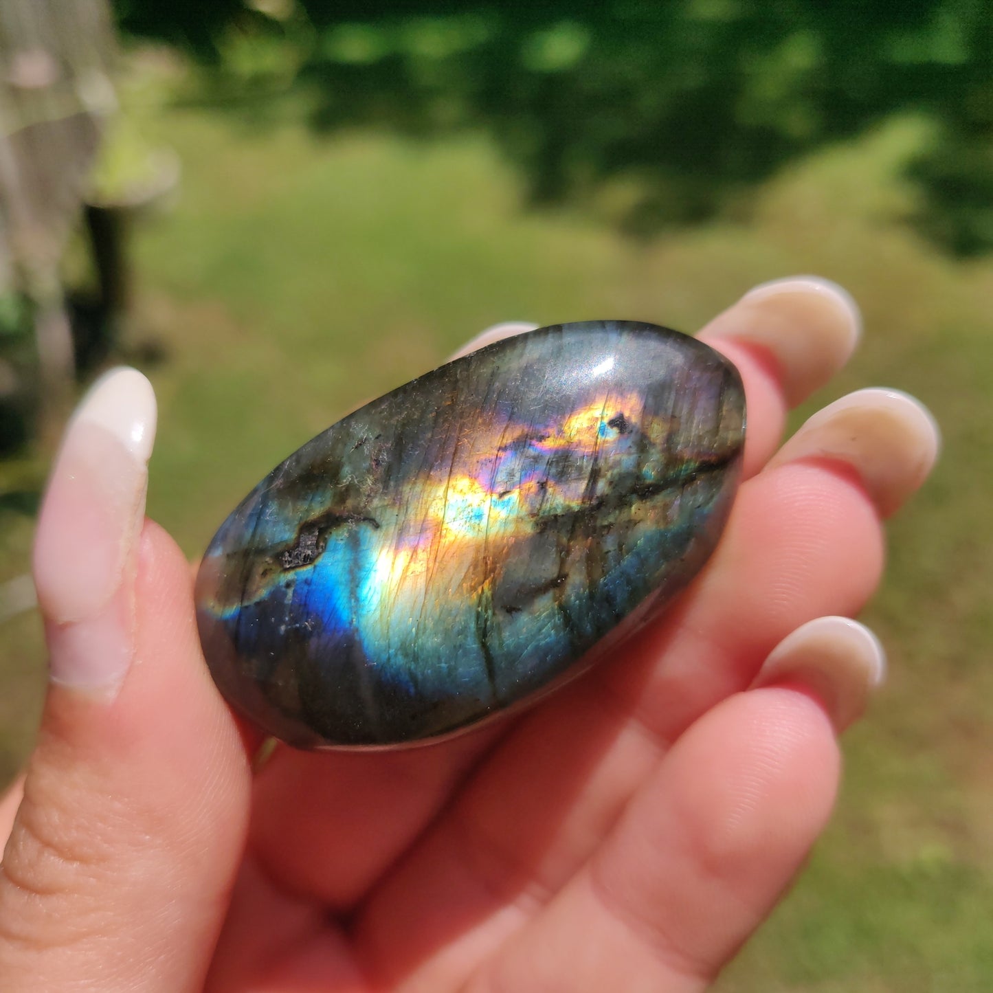 Labradorite Palm Stone (#302) - Simply Affinity