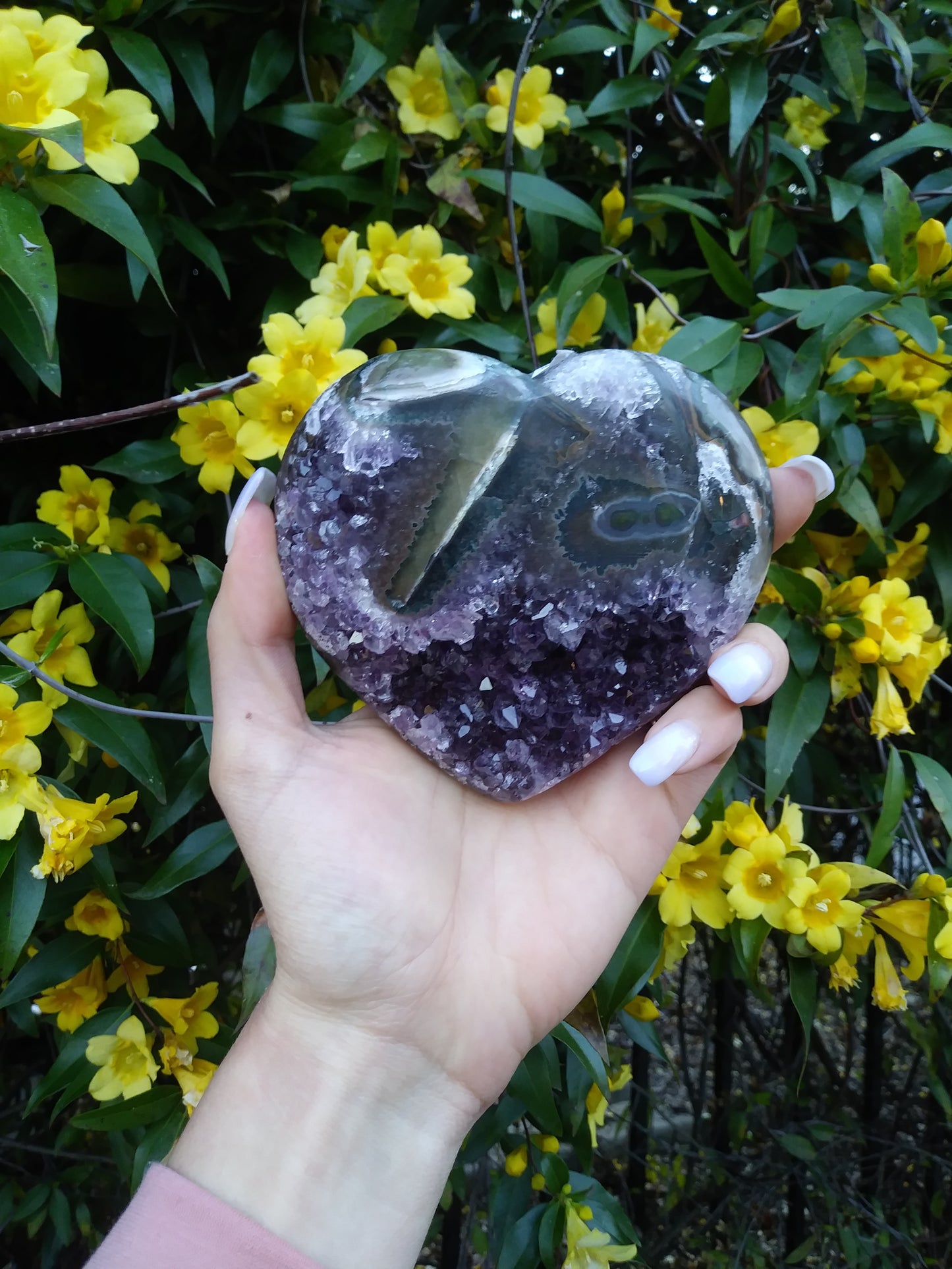 Amethyst Geode & Agate Heart (#16) - Simply Affinity