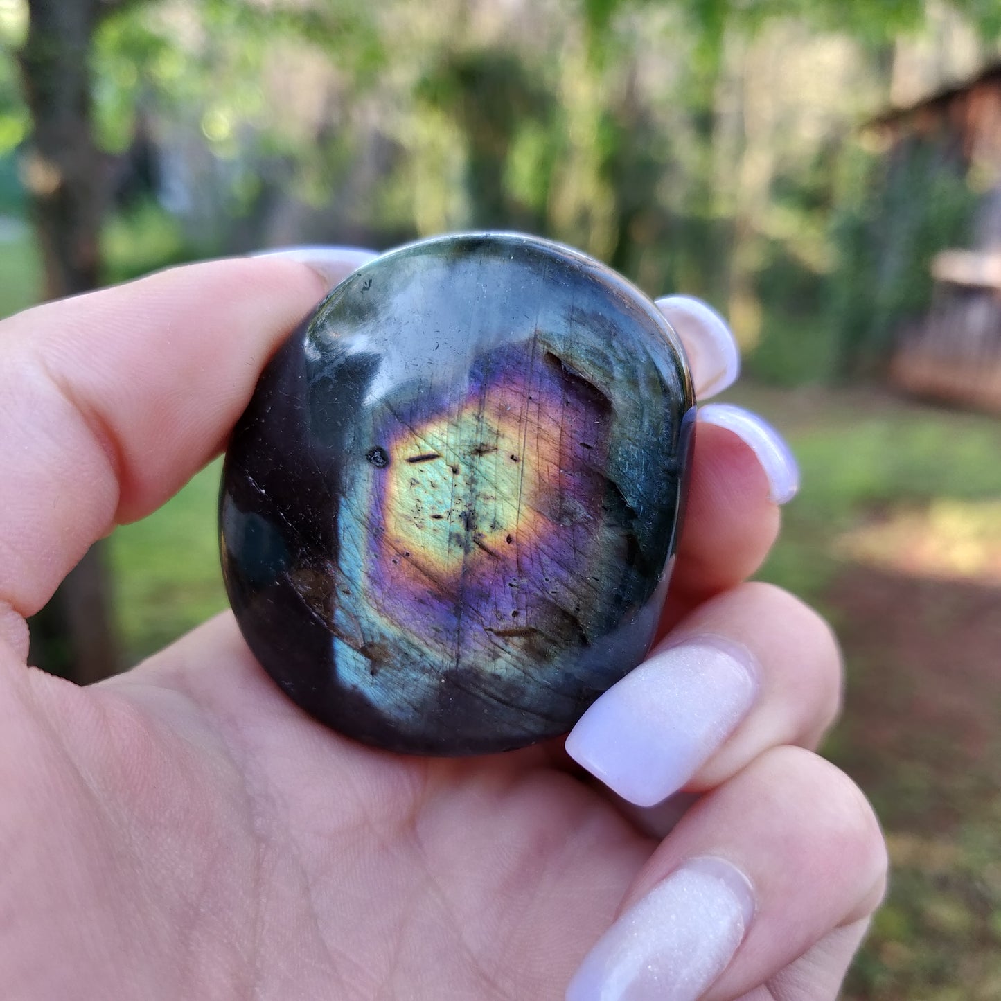 Labradorite Palm Stone (#109)