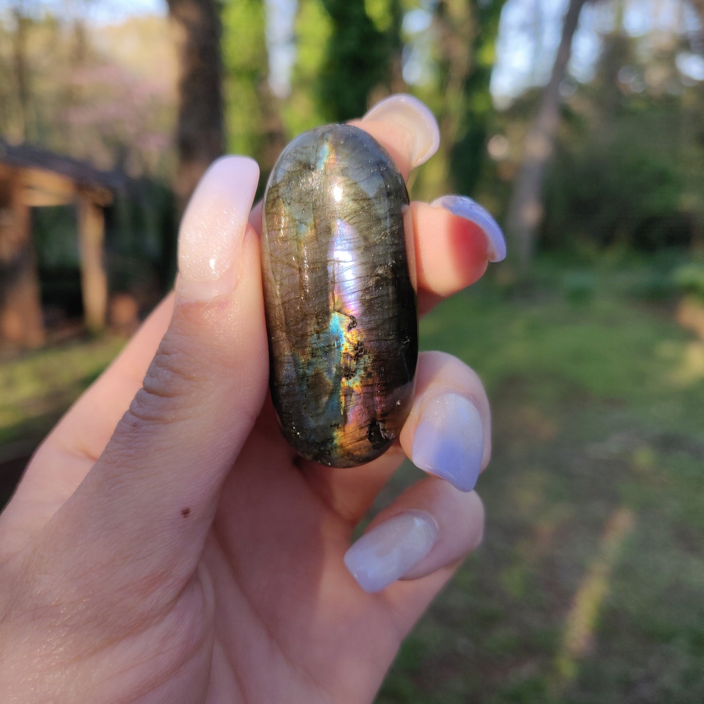 Labradorite Palm Stone (#160)