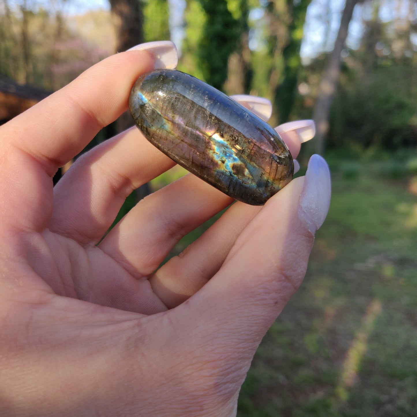 Labradorite Palm Stone (#160)