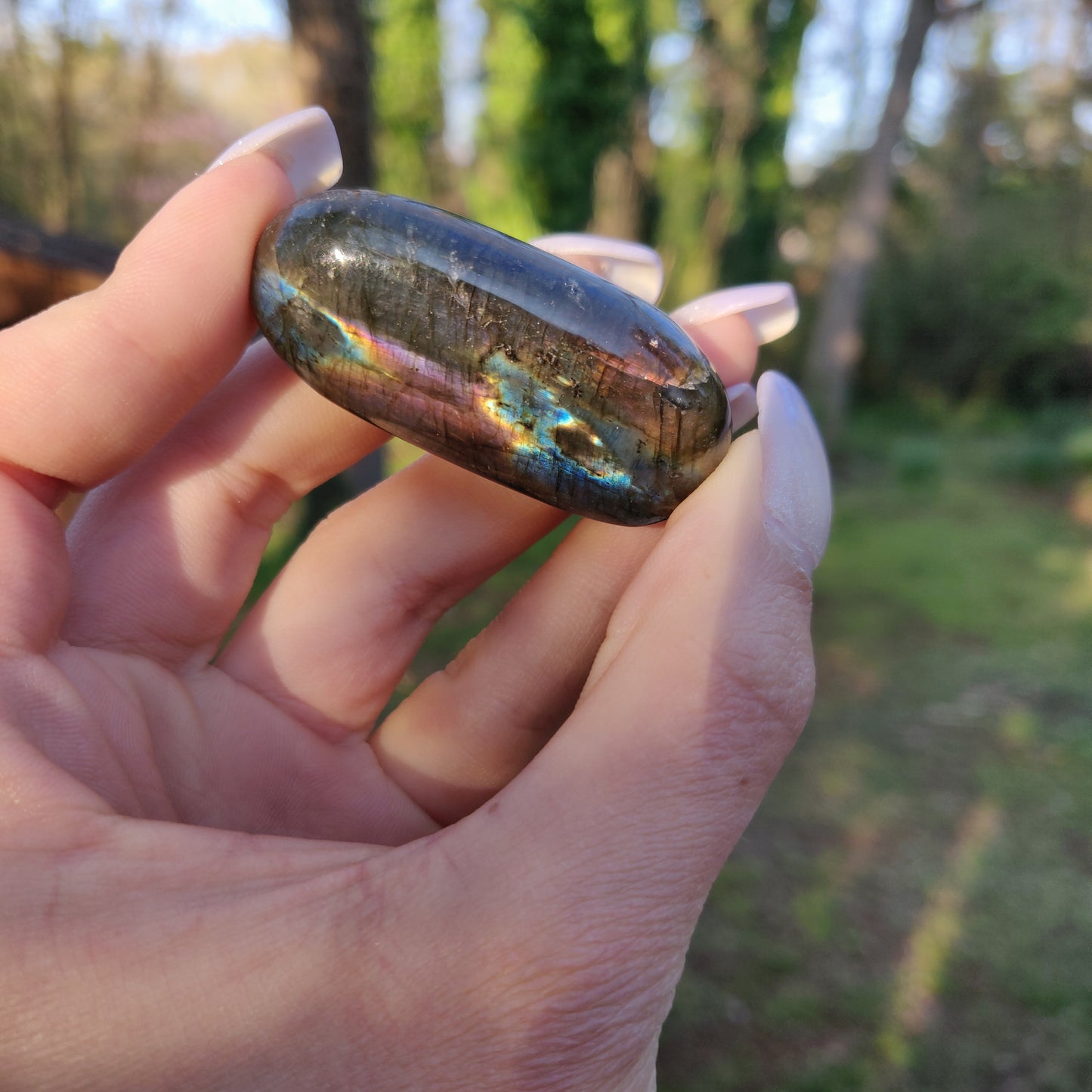 Labradorite Palm Stone (#160)