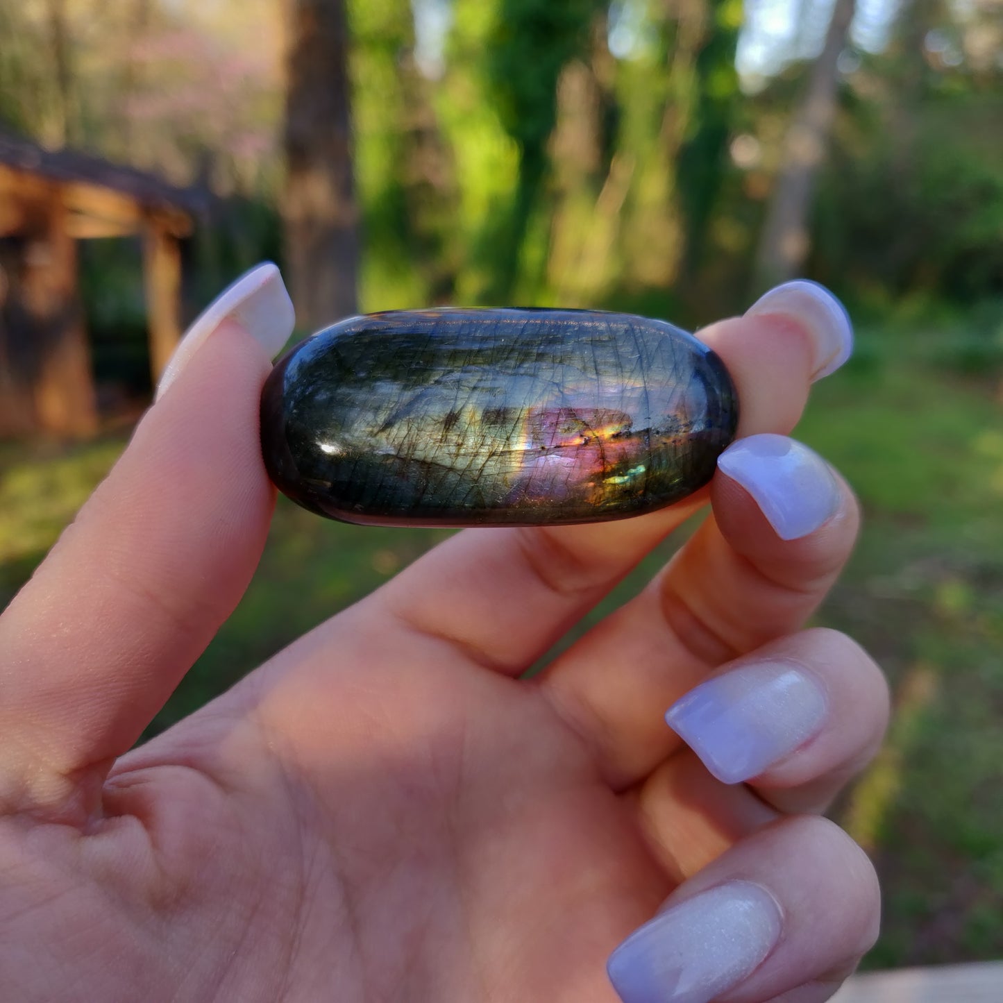Labradorite Palm Stone (#160)
