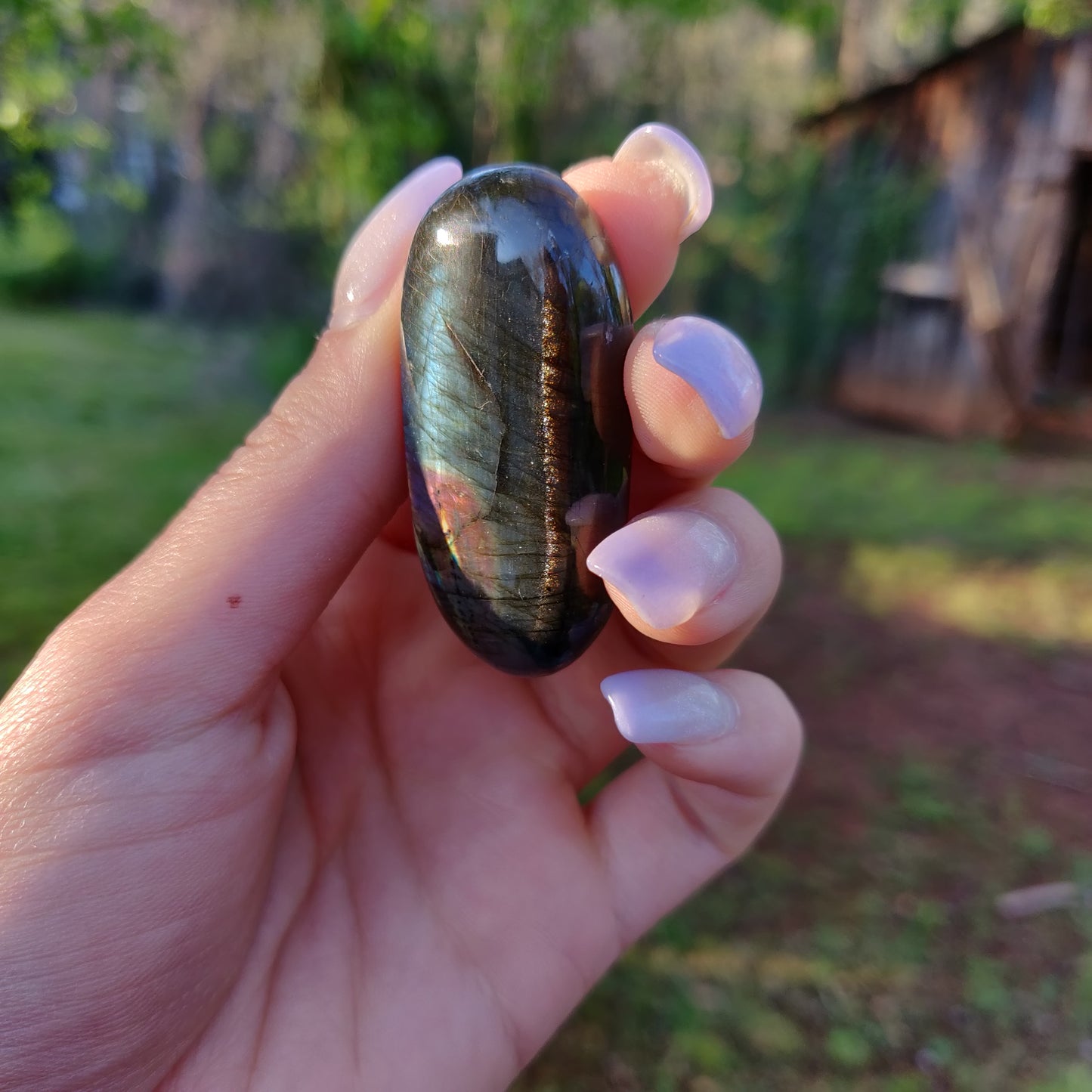 Labradorite Palm Stone (#160)