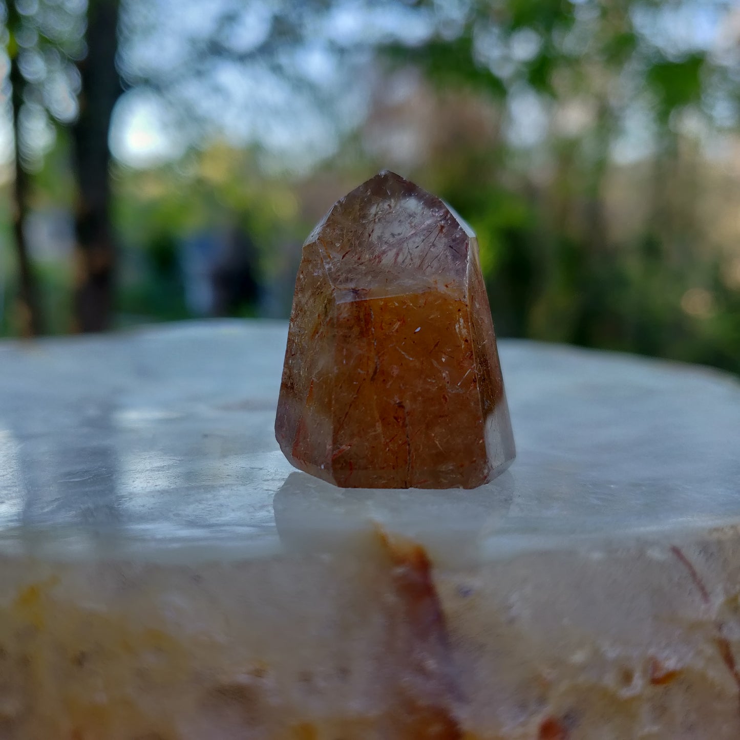 Rutilated Smoky Quartz Point (#6)
