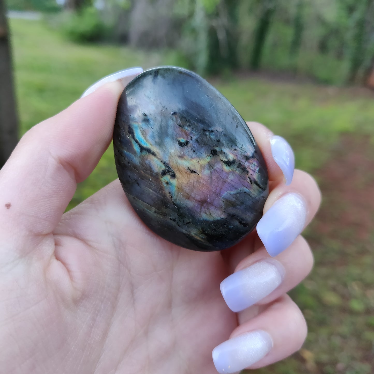 Labradorite Palm Stone (#156)