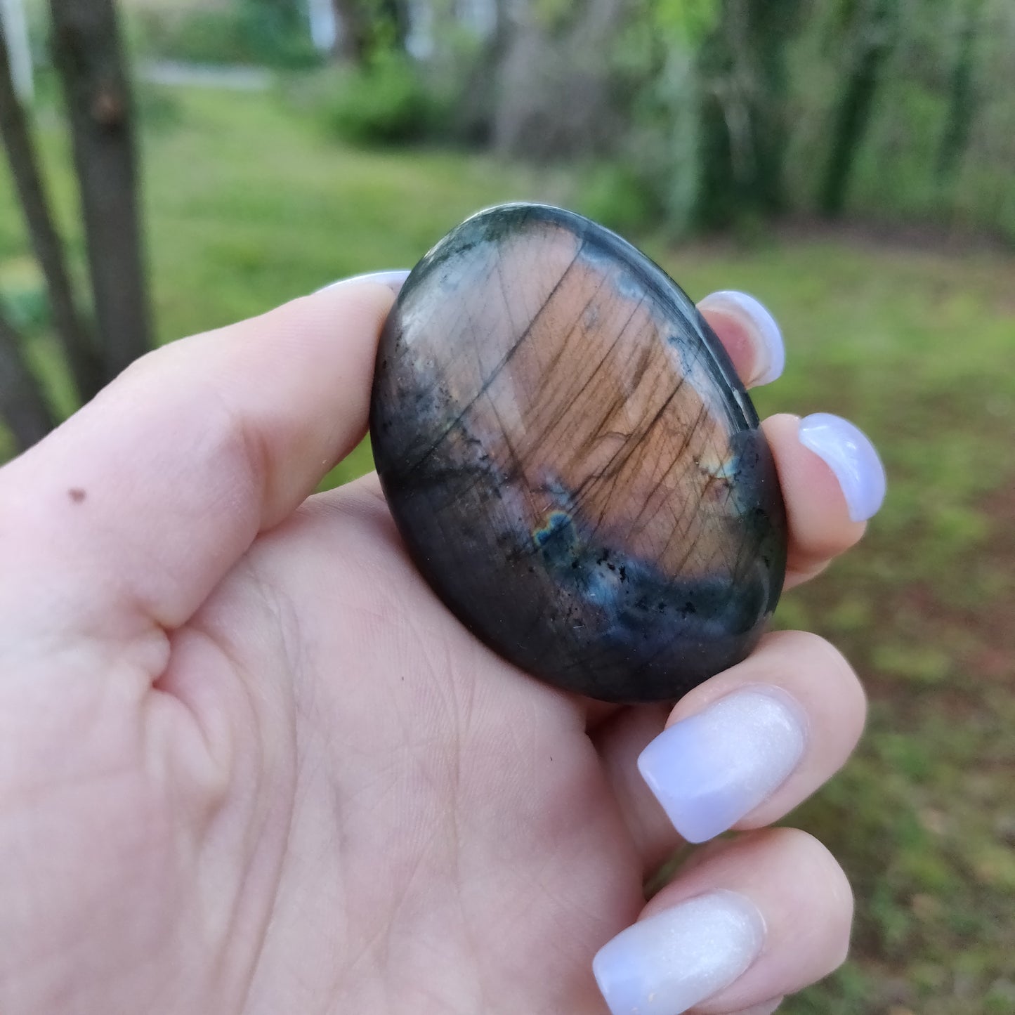 Labradorite Palm Stone (#13)