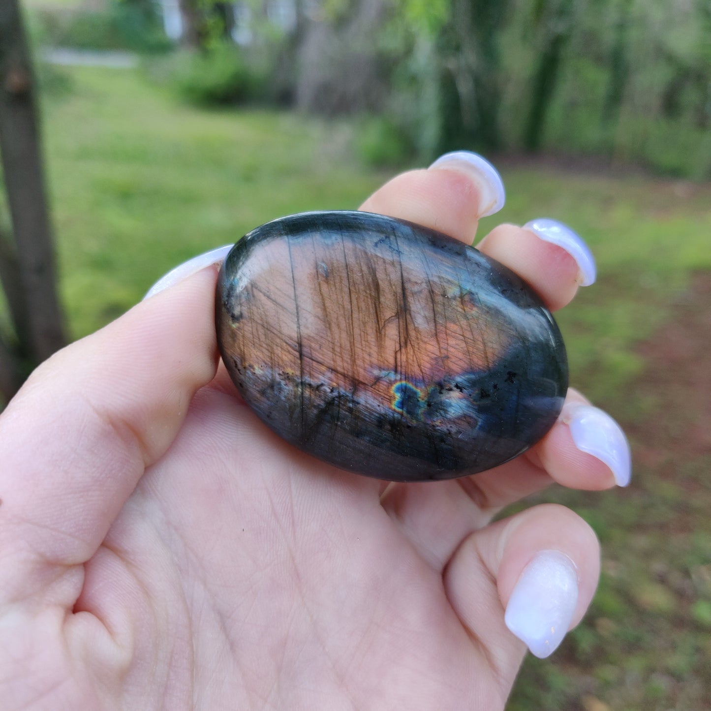 Labradorite Palm Stone (#13)