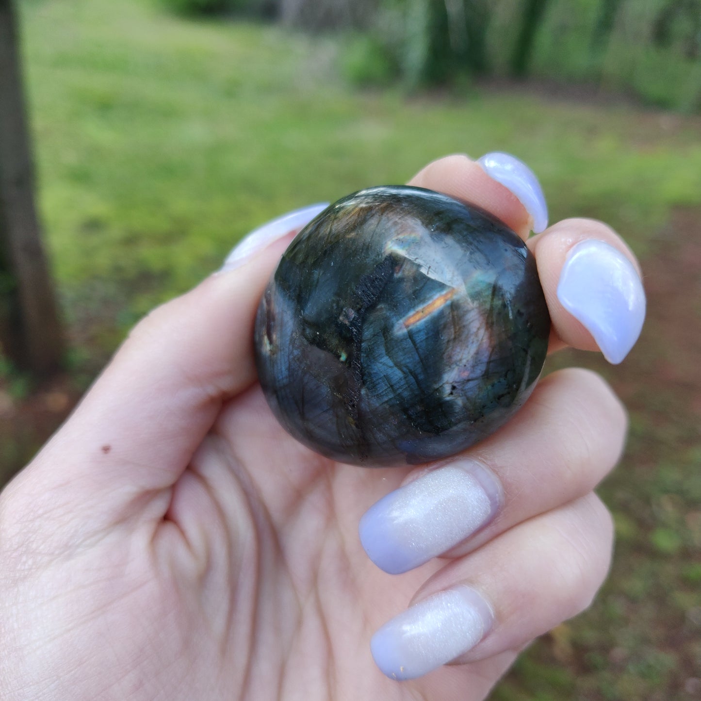 Labradorite Palm Stone (#13)