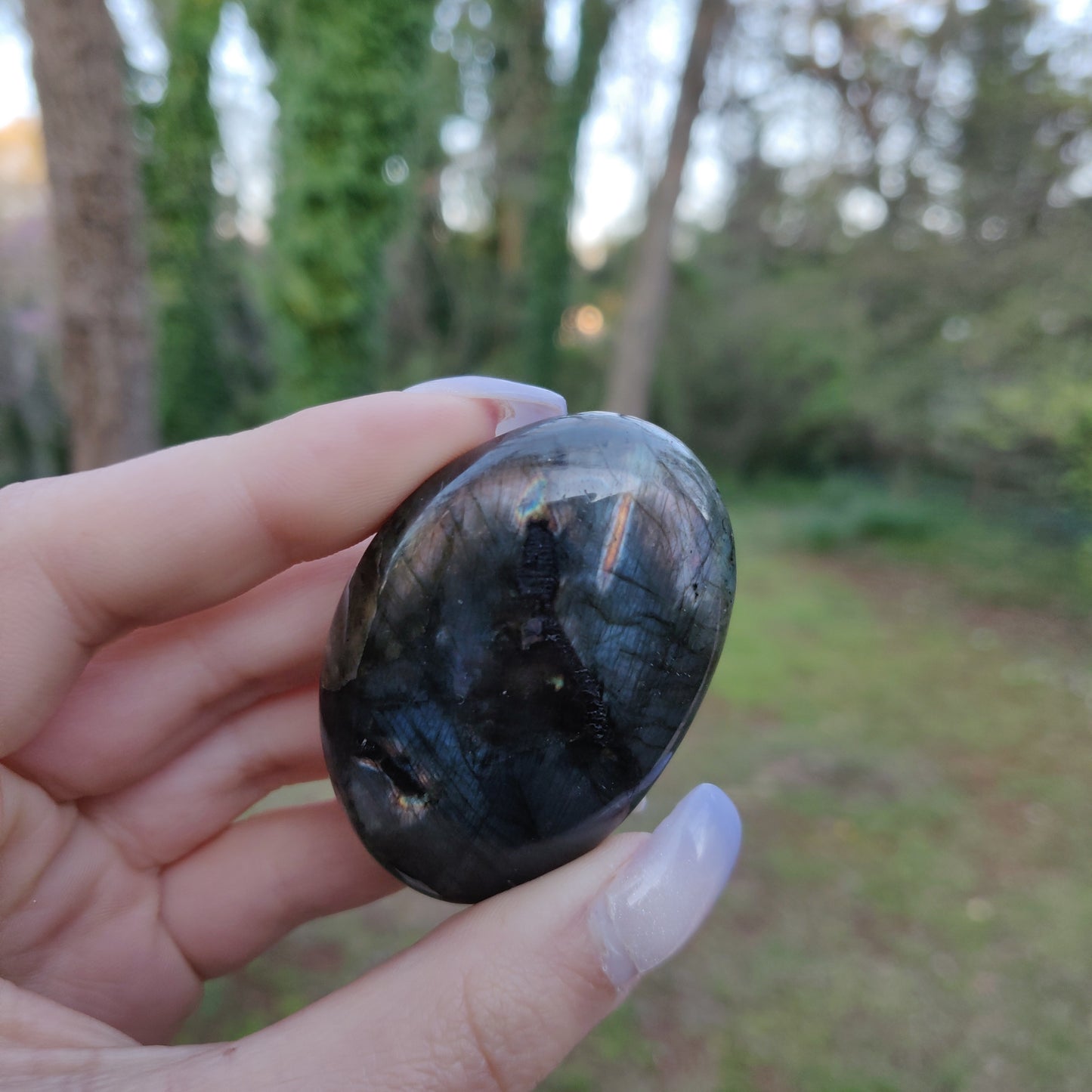 Labradorite Palm Stone (#13)