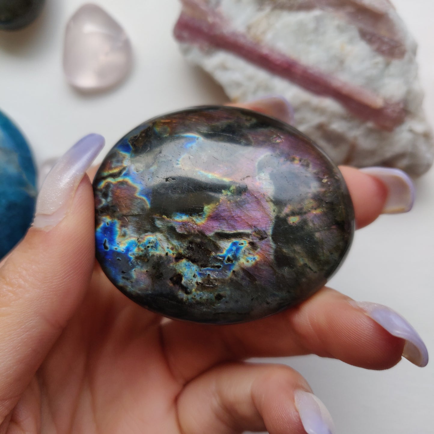 Labradorite Palm Stone (#157)