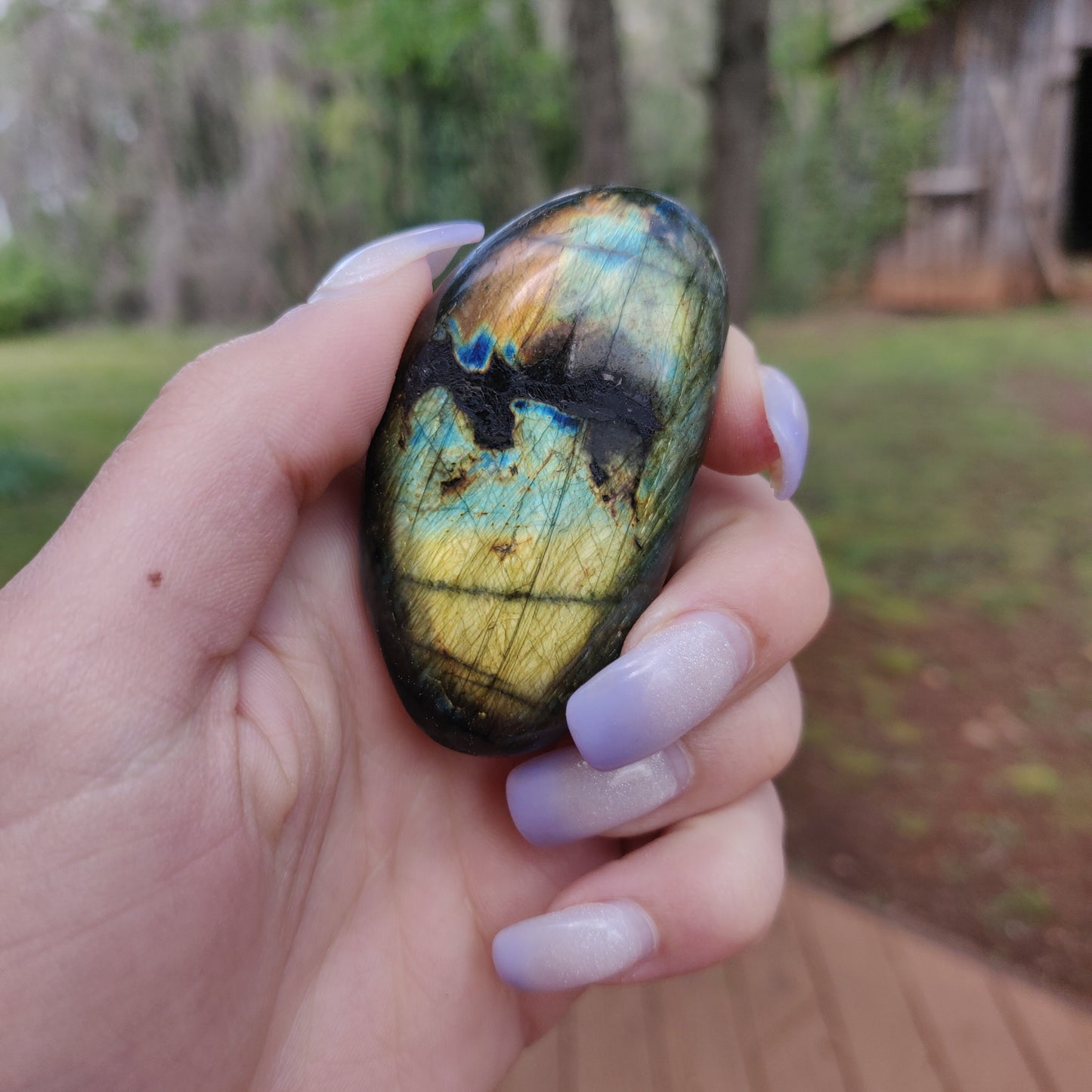 Labradorite Palm Stone (#149)