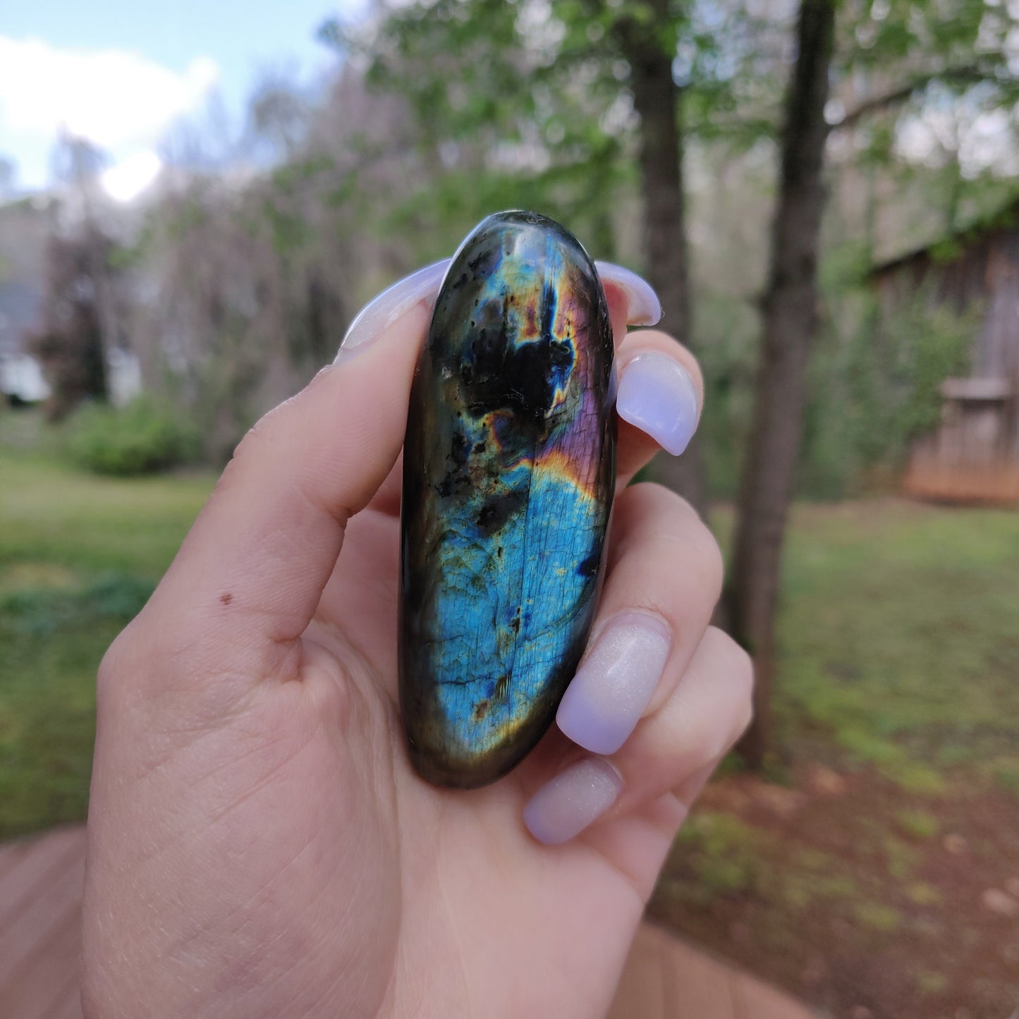 Labradorite Palm Stone (#152)