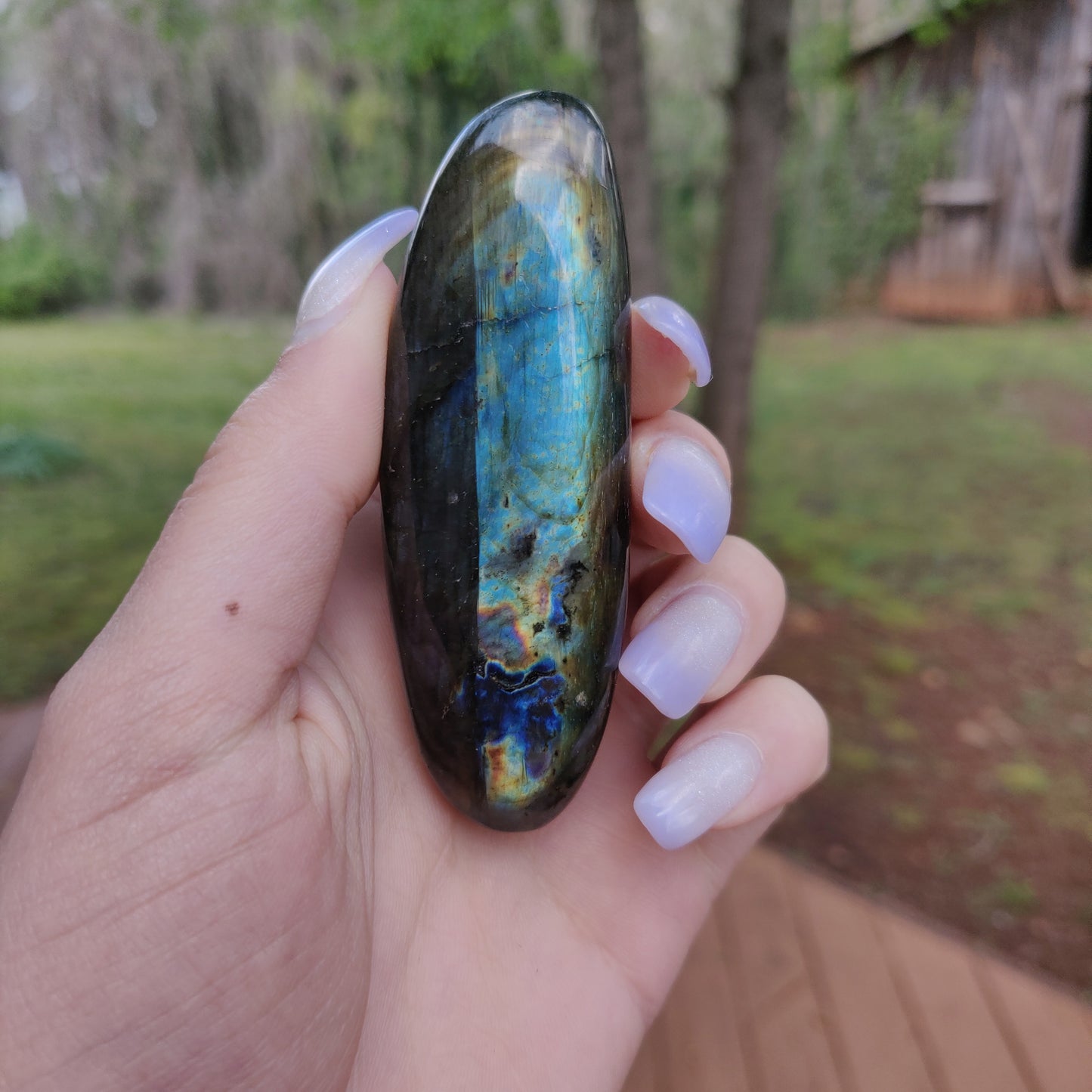 Labradorite Palm Stone (#152)
