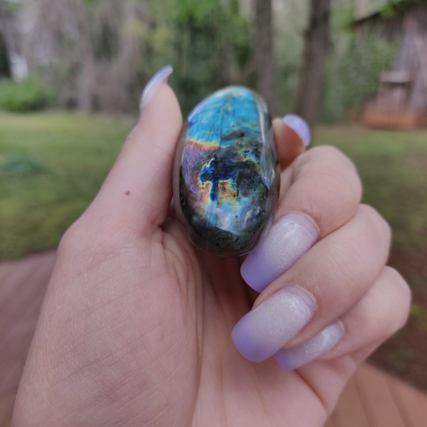 Labradorite Palm Stone (#152)