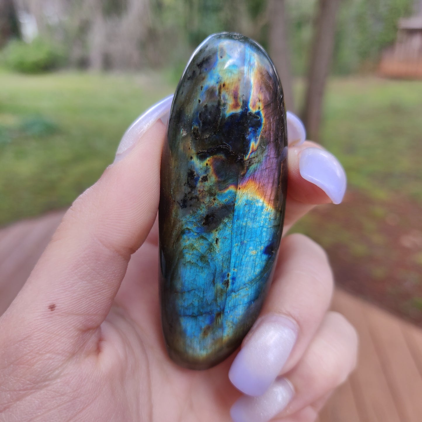 Labradorite Palm Stone (#152)