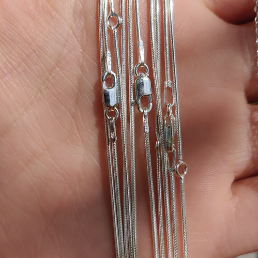 Sterling Silver Snake Chain with Extender Ring