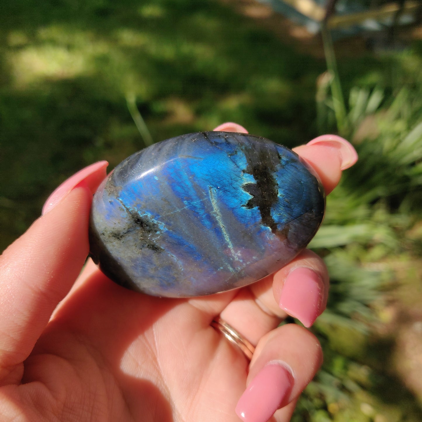 Labradorite Palm Stone (#5d)