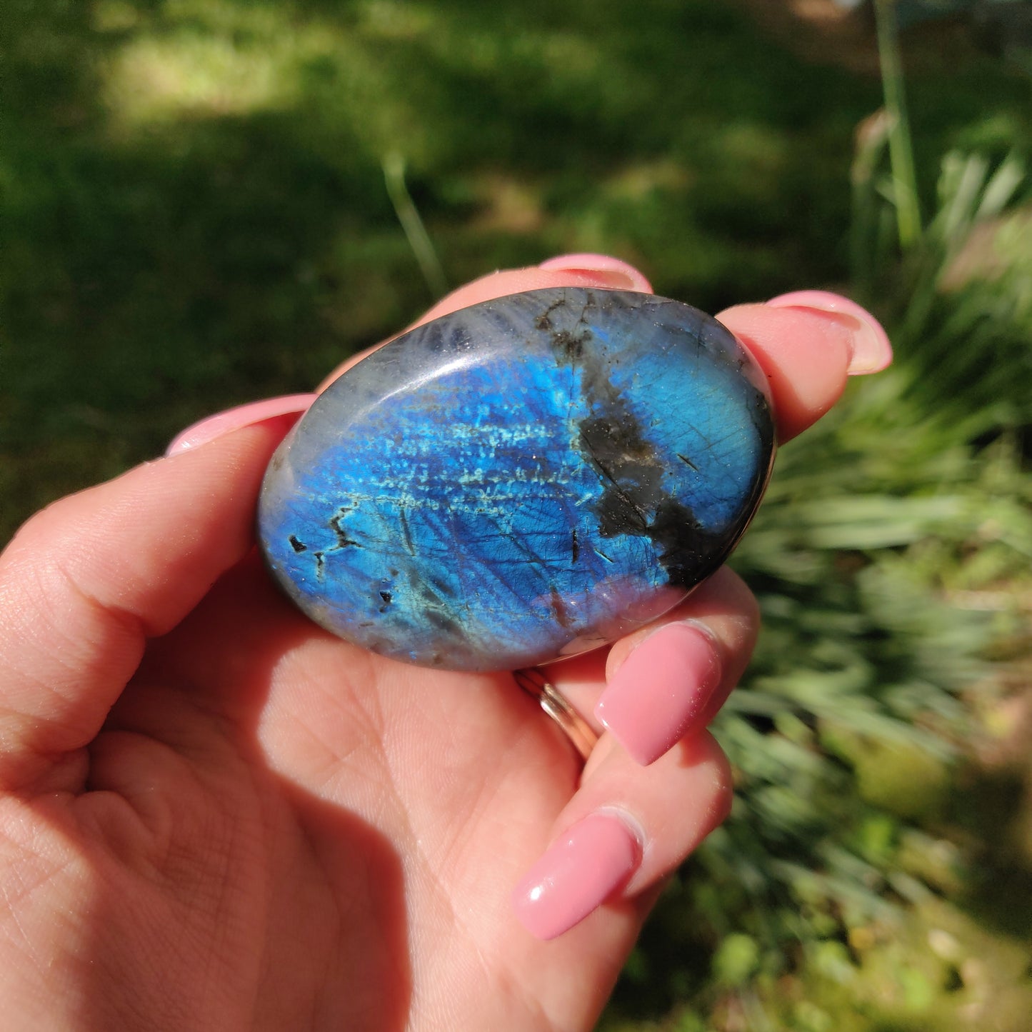 Labradorite Palm Stone (#5d)