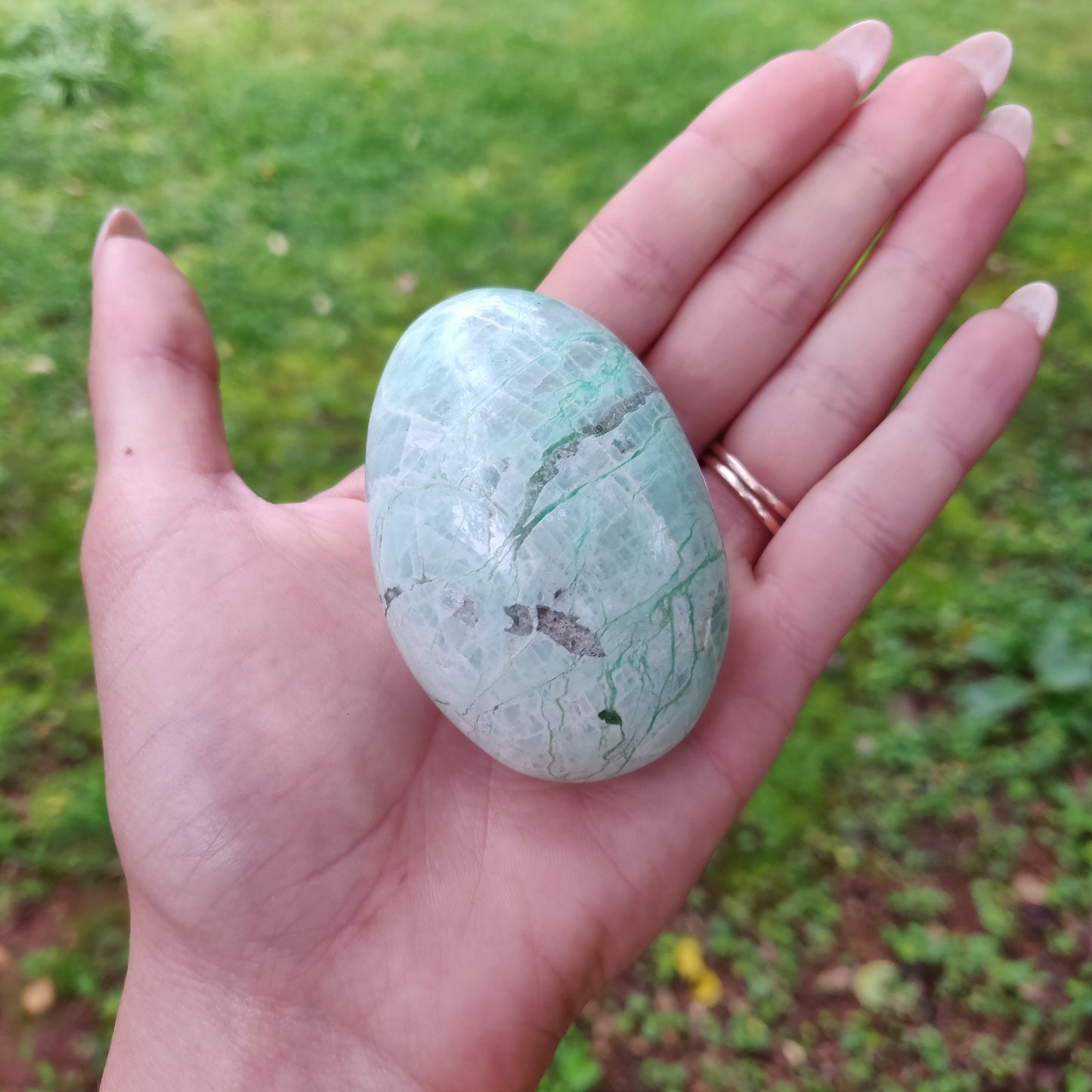 Garnierite Palm Stone (#10)