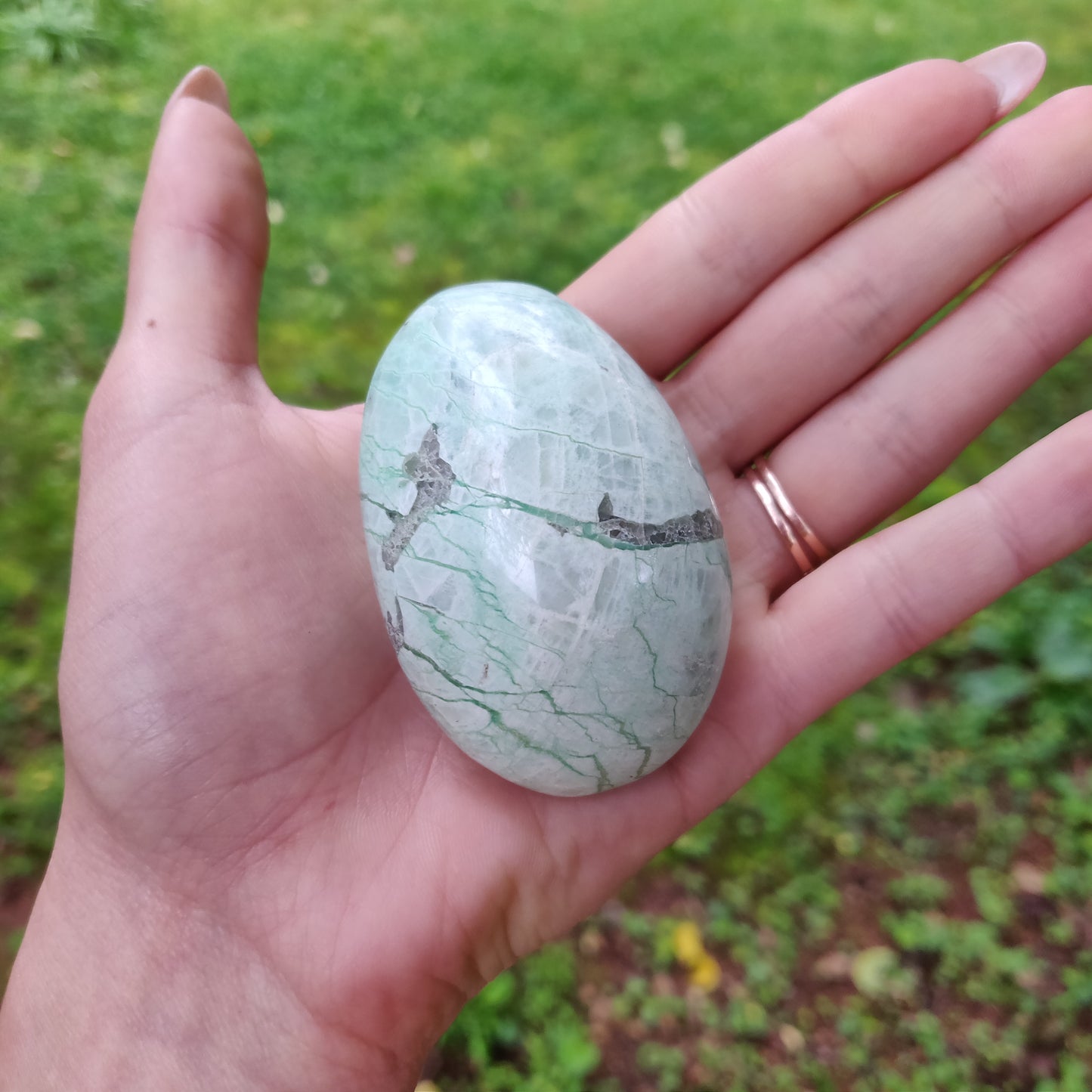 Garnierite Palm Stone (#10)