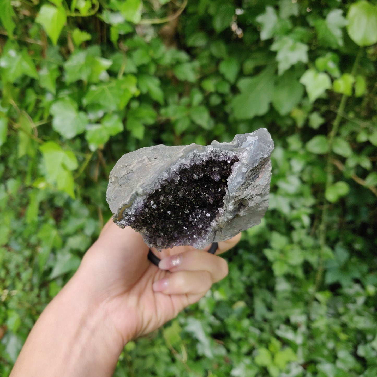 Amethyst Druzy Free Form on Metal Stand (#3) - Simply Affinity