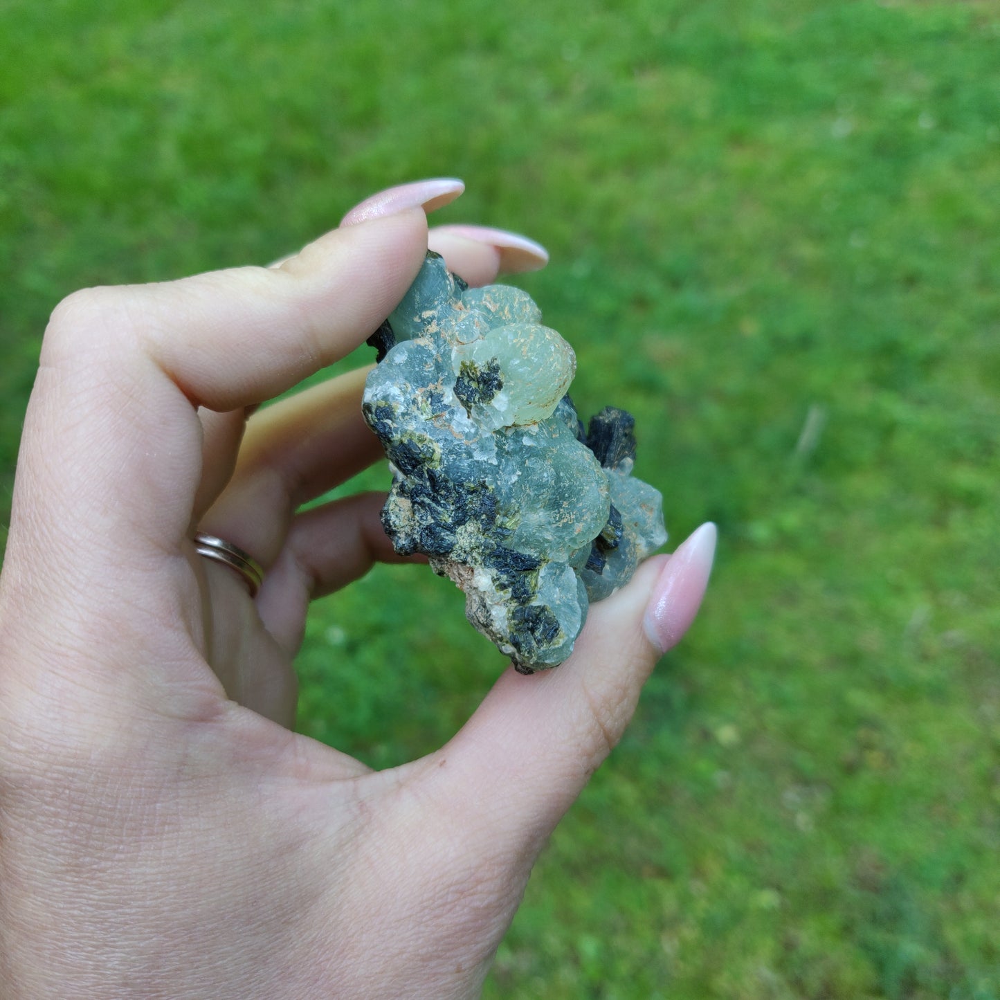 Prehnite Specimen in Epidote Matrix (#3)