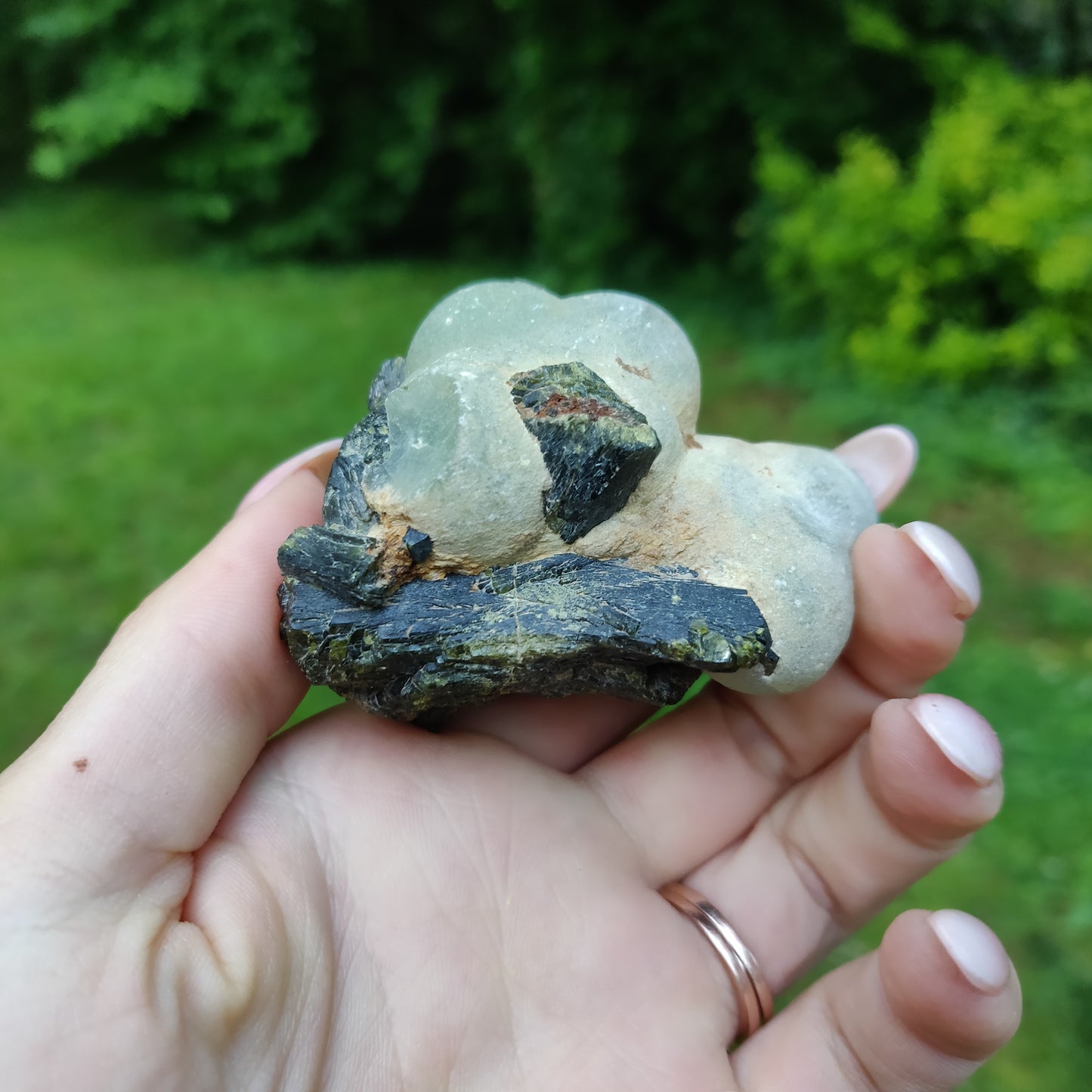Prehnite Specimen in Epidote Matrix (#2)