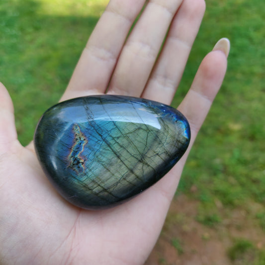 Labradorite Palm Stone (#M7)
