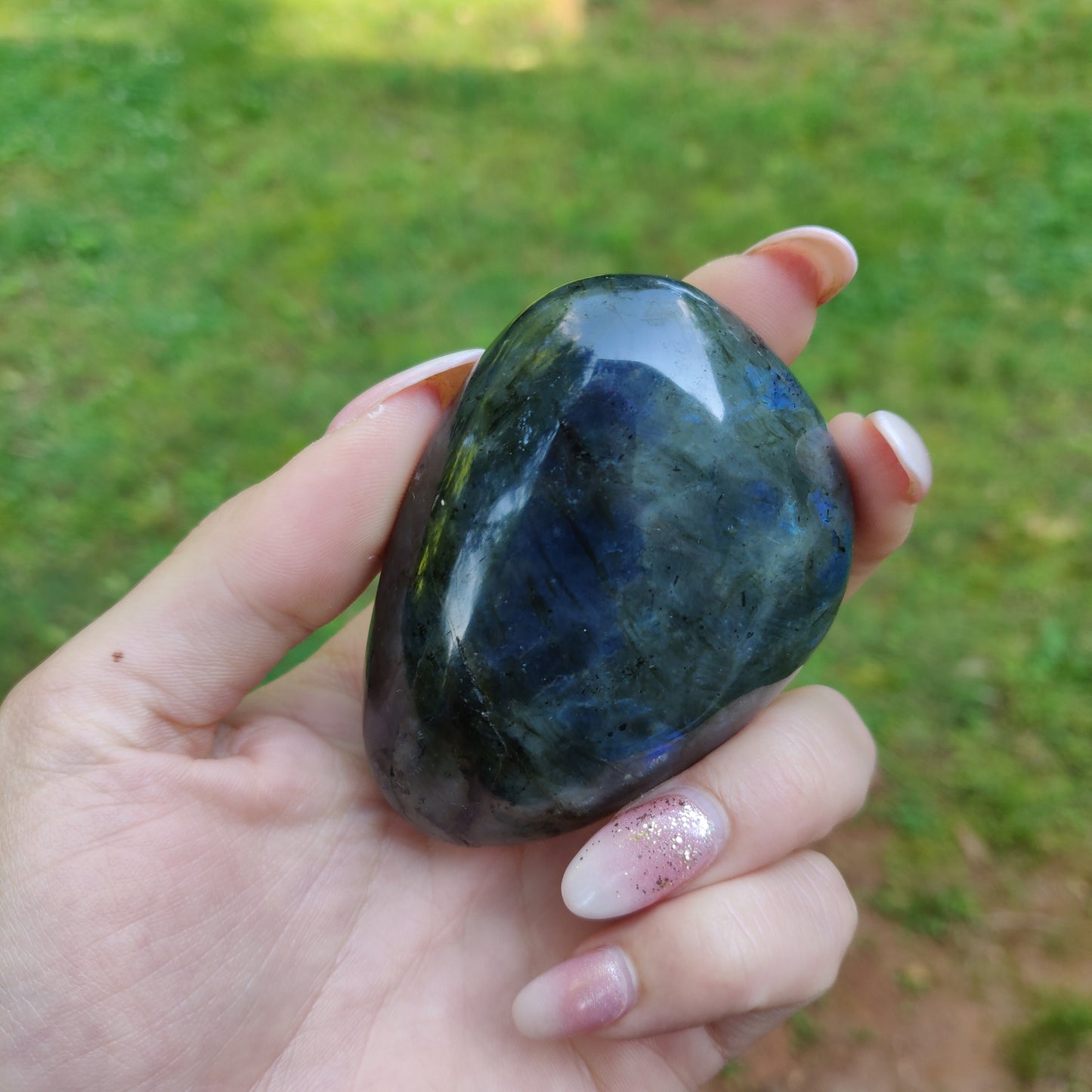 Labradorite Palm Stone (#M7)