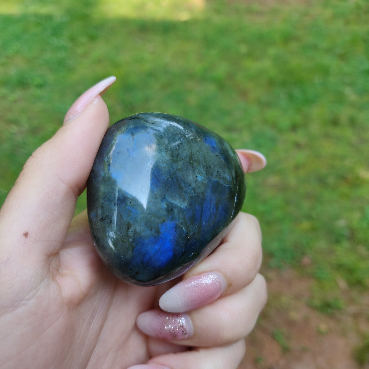 Labradorite Palm Stone (#M7)
