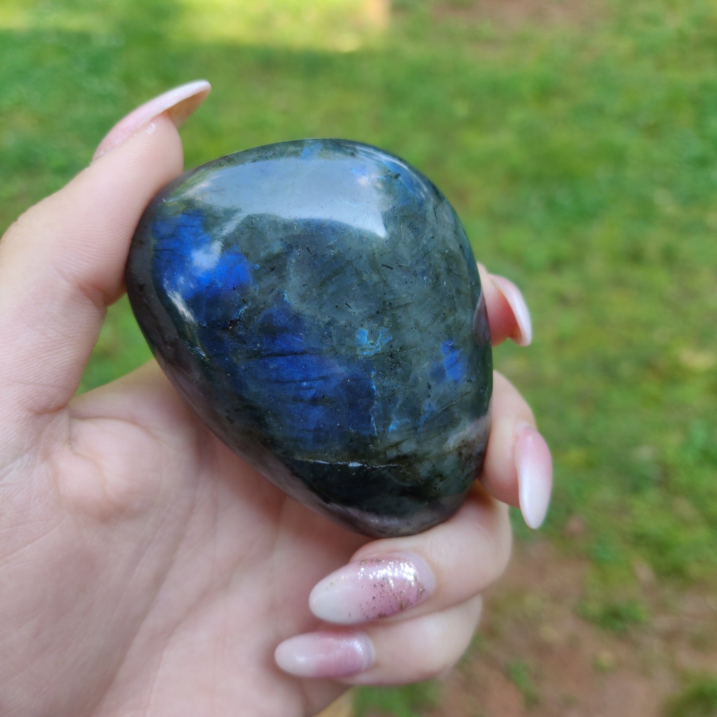 Labradorite Palm Stone (#M7)