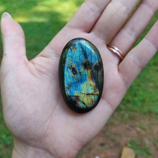Labradorite Palm Stone (#M4)