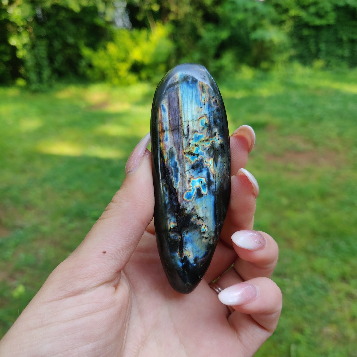 Labradorite Palm Stone (#M5)