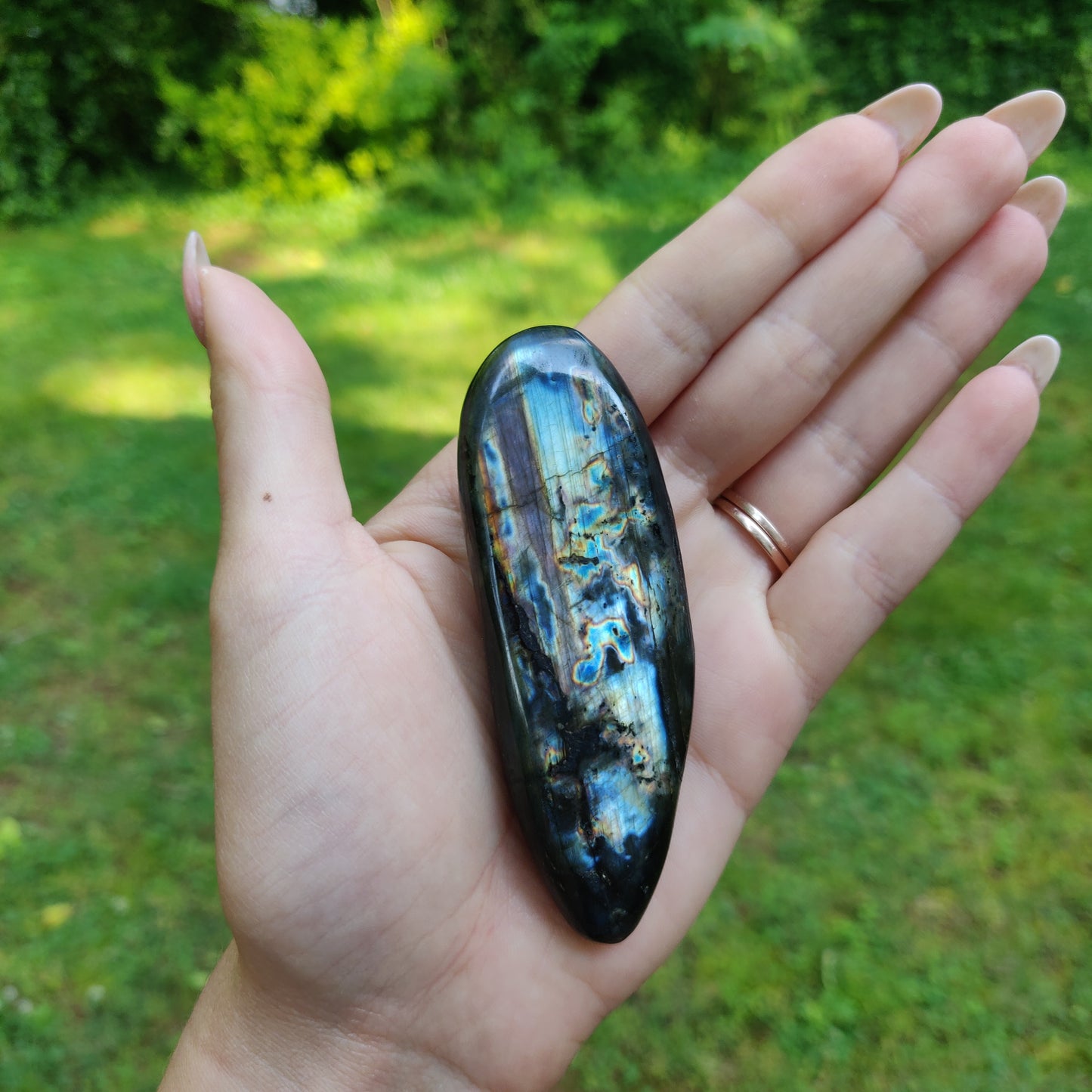 Labradorite Palm Stone (#M5)