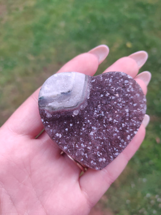 Amethyst Geode & Agate Heart (#25) - Simply Affinity