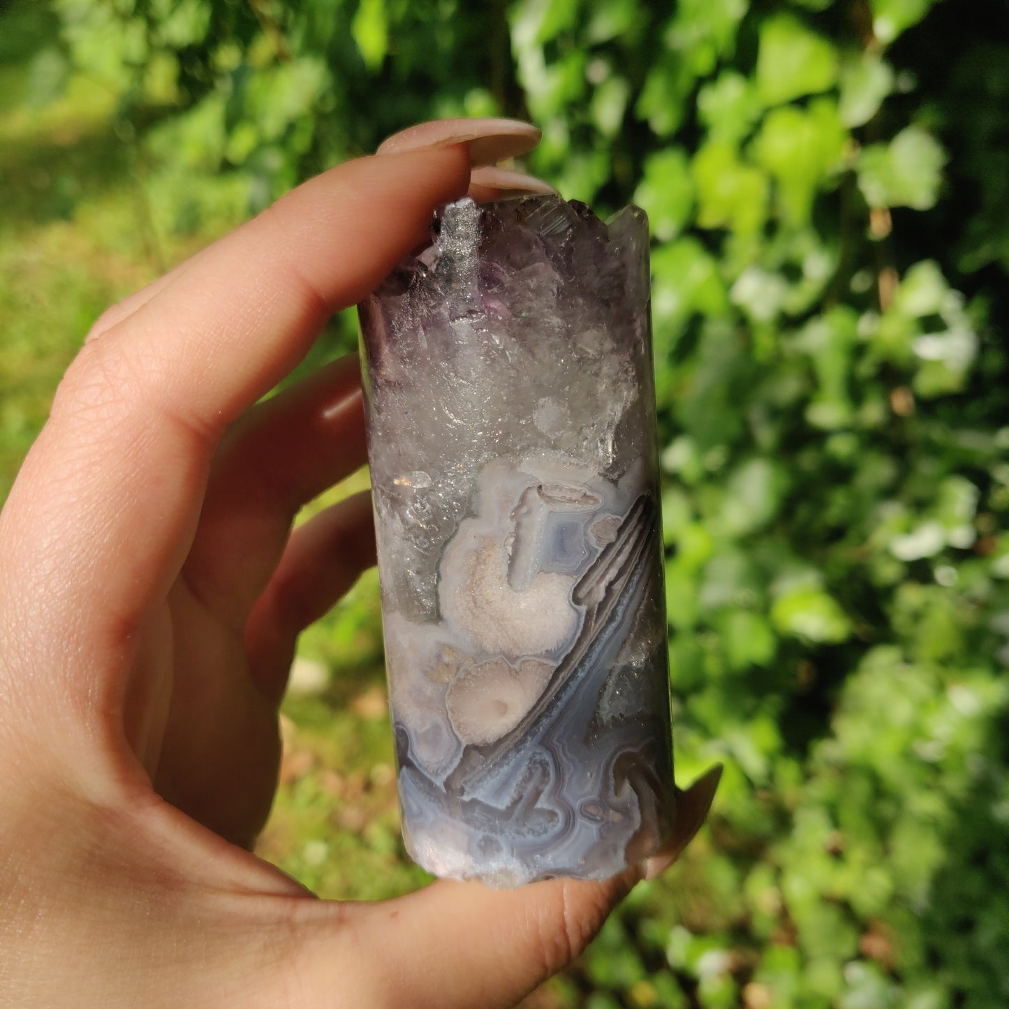 Amethyst Druzy Cylinder (#6) - Simply Affinity